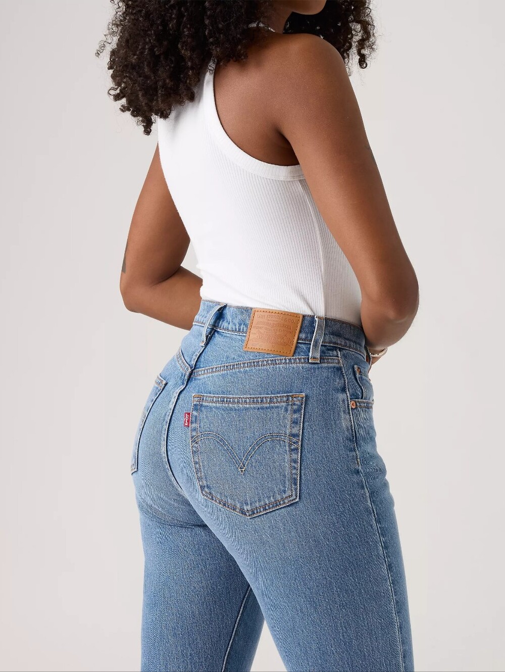 Premium Levi's Classic Light Blue High-Rise Straight Jeans